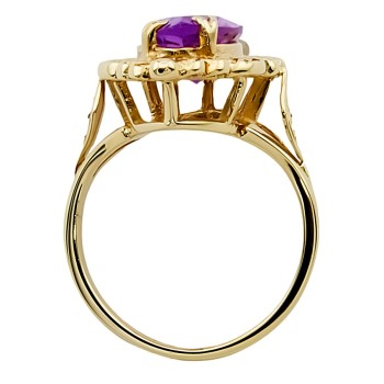 9ct gold Amethyst Ring size I size I